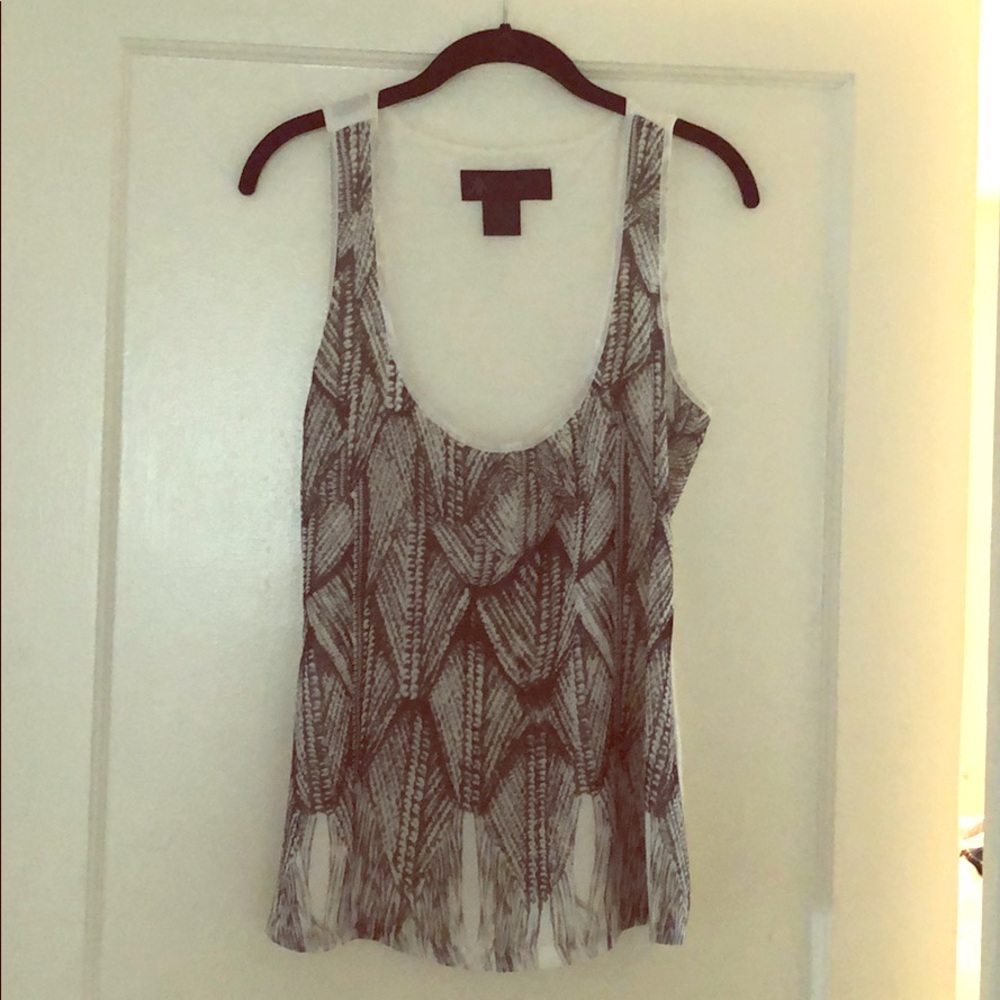 Kardashian white with black snake skin design top